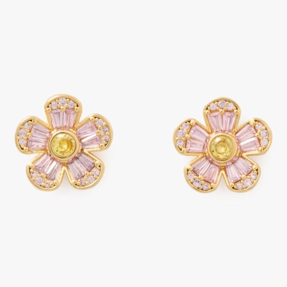 kate spade Jewelry - kate spade Fleurette Stud Earrings, NWT, Pink and Yellow Crystal Flowers